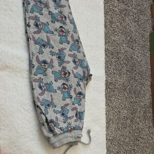 Disney Stitch Print Gray Jogger Pants